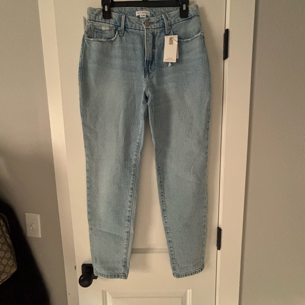 Good American Light Blue Straight Leg Jeans